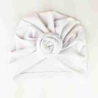 Baby Wisp® Baby Hat Turban Knot White