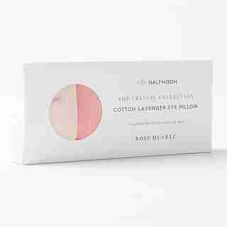 HALFMOON ROSE QUARTZ CRYSTAL EYE PILLOW