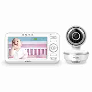 VTECH VM5261 5" Digital Video Baby Monitor with Pan & Tilt Camera, Wide-Angle Lens and Standard Lens