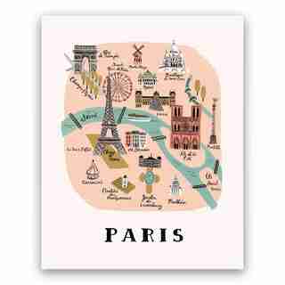 Rifle Paper Co. Paris Map Art Print - 8x10