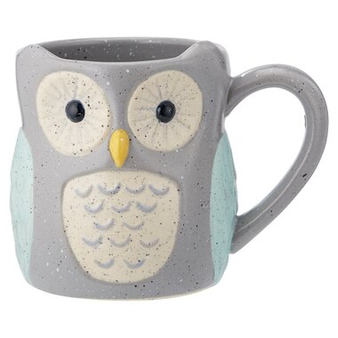 SPECKLED FIGURAL MUG – OWL