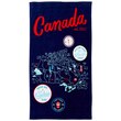 Canada Map Beach Towel