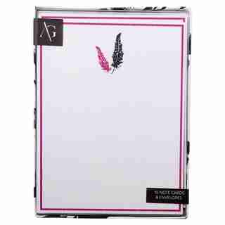 Stylish Feather Notes Set of 10