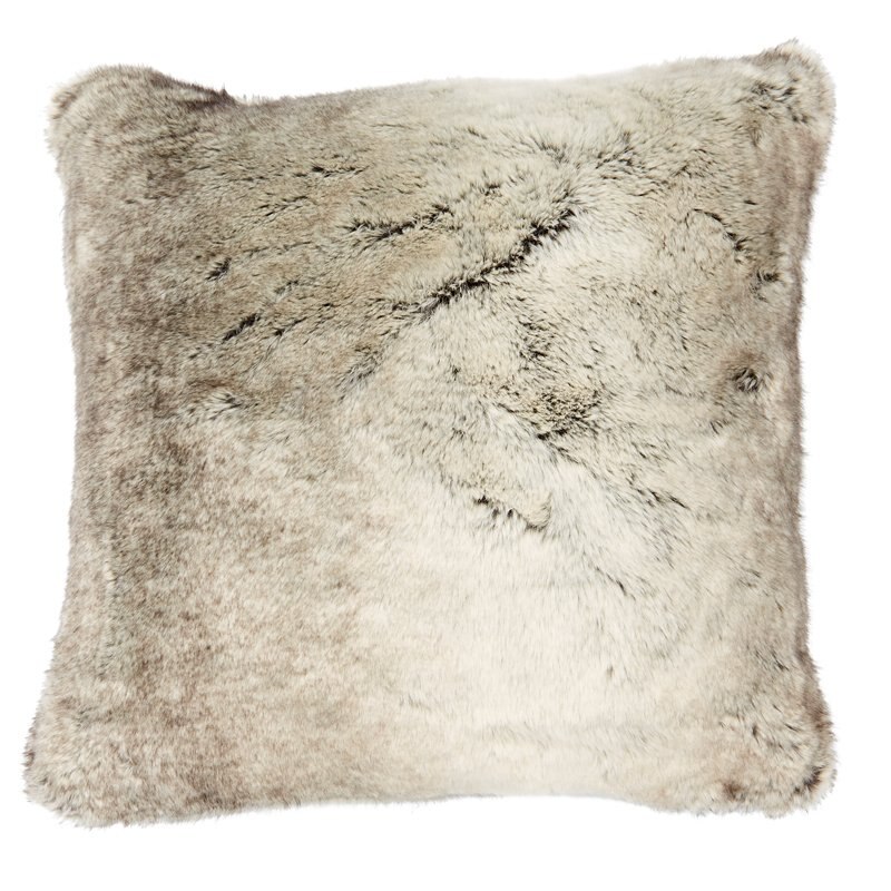 Pillow Cover Faux Fur Silver Fox 18 X 18 By Indigo Textured