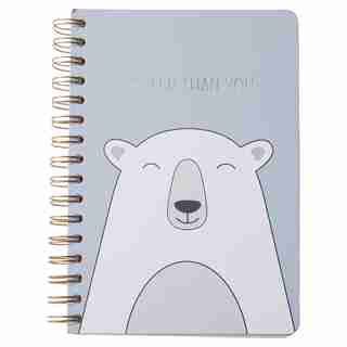 A5 SPIRAL NOTEBOOK COOLER BEAR GREY