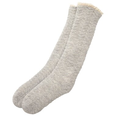 POINTELLE READING SOCKS™ PALE GREY