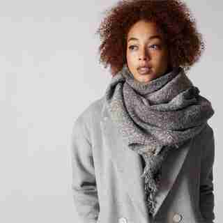 LOVE AND LORE BIAS OMBRÉ BOUCLE SCARF SHADOW