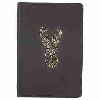 LEATHER JOURNAL GEOMETRIC DEER BROWN
