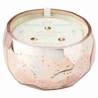 3-Wick Mercury Glass Candle - Pink Champagne