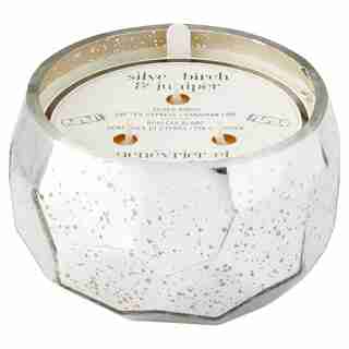 3-Wick Mercury Glass Candle - Silver Birch and Juniper