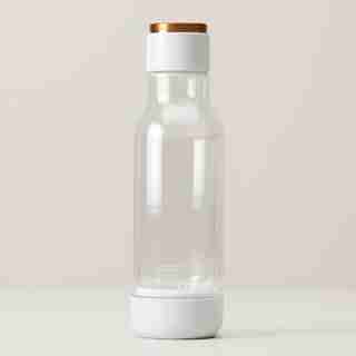 ASOBU INNER PEACE GLASS WATER BOTTLE WHITE