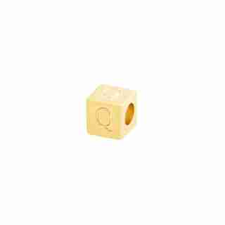 14k GOLD PLATED SILVER BLOCK - Q