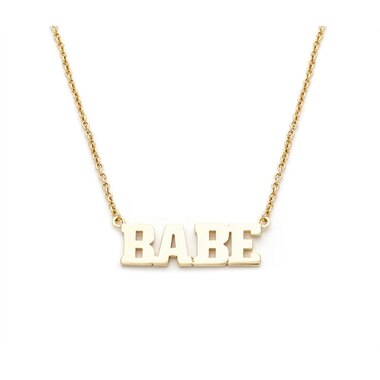 Babe Pendant Necklace- Gold