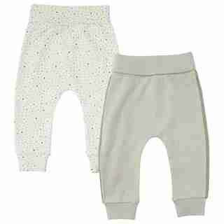 INDIGOBABY BASICS BABY PANT SET 2PK DOTS & GREY 3-6 MONTHS