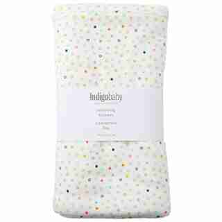 INDIGOBABY BASICS RECEIVING BLANKET COLOURED DOTS