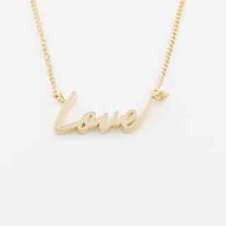 Capsul Sterling Silver Signature Necklace - Love