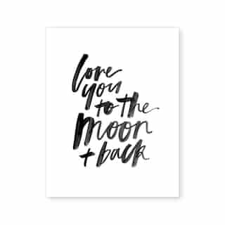 Moon & Back Art Print – 8" x 10"