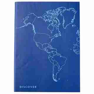 SPOT GLOSS NOTEBOOK MAP NAVY BLUE