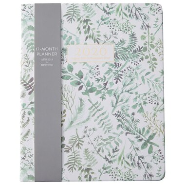 2019-2020 17-Month Planner Green Ferns
