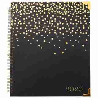 2020 12-Month Planner Spiral Confetti Grey