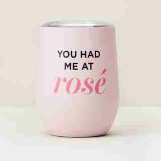 YOU HAD ME AT ROSÉ WINE GLASS