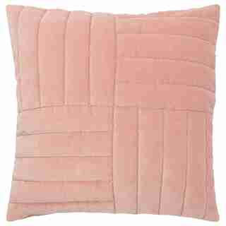 METALLIC QUILTED VELVET PILLOW COVER – DEEP BLUSH, 20” X 20”