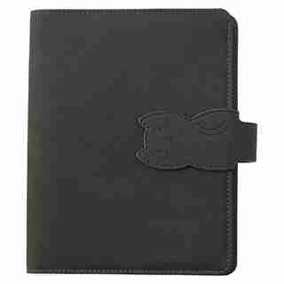 PADDED JOURNAL CAT CLOSURE DK GREY