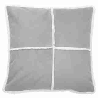 SHEARLING PILLOW COVER – LIGHT GREY, 18” X 18”