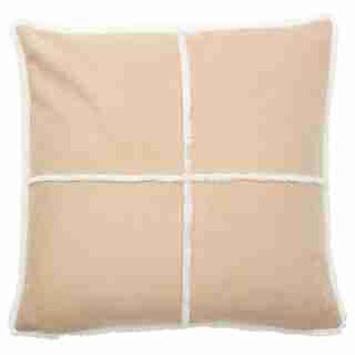 SHEARLING PILLOW COVER – LIGHT CAMEL, 18” X 18”