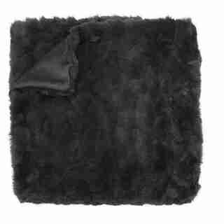 TEXTURED FAUX FUR THROW BLANKET – SOFT CHARCOAL
