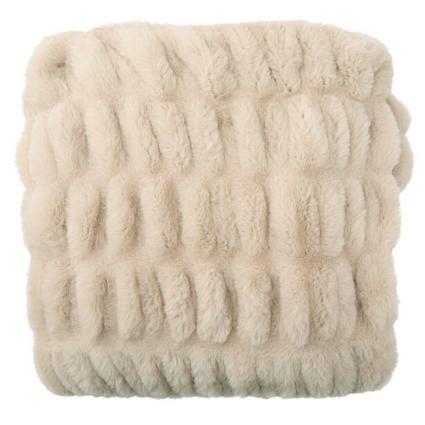 RUCHED FAUX-FUR THROW BLANKET – SNOWFALL