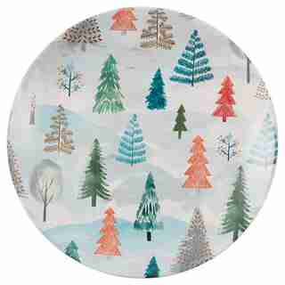TREE FOREST SERVING ROUND PLATTER