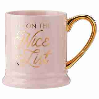 I'M ON THE NICE LIST BARREL MUG