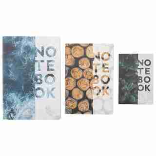 SET OF 3 NOTEBOOKS MULTI-SIZE WINTER ELEMENTS