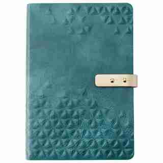 TWO BUTTON JOURNAL GEO DEEP GREEN