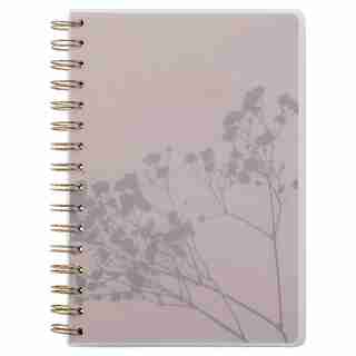 A5 POLYPRO SPIRAL NOTEBOOK BABYS BREATH DUSTY ROSE