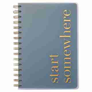 A5 POLYPRO SPIRAL NOTEBOOK START SOMEWHERE DEEP GREEN