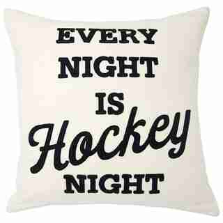 EXPRESSIONS HOCKEY NIGHT PILLOW COVER – 18” X 18”