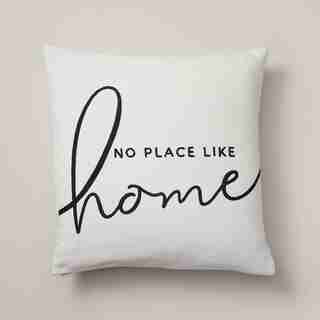 EXPRESSIONS NO PLACE LIKE HOME PILLOW COVER – 18” X 18”