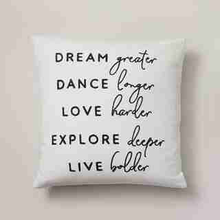 EXPRESSIONS LIVE BOLDER PILLOW COVER – 18” X 18”