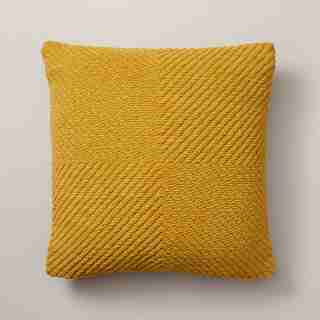 OUI WOVEN CHENILLE PILLOW COVER HONEY 18” X 18”
