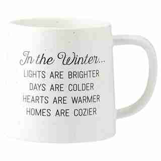 IN THE WINTER SPECKLED BREAKFAST MUG
