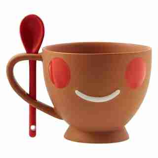 GINGERBREAD FACE FIGURAL MUG