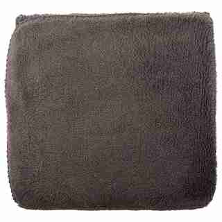 SHERPA FLEECE THROW BLANKET — CHARCOAL