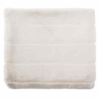 FAUX FUR THROW - FOG PLAID