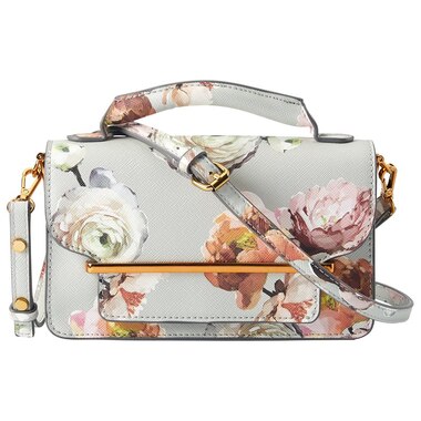 LOVE AND LORE MINI CROSSBODY BAG RANUNCULUS FLORAL GREY