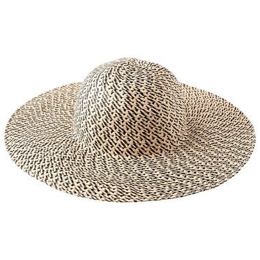LOVE AND LORE CAPRI BEACH HAT NATURAL/BLACK