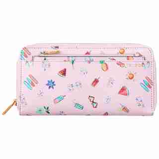 LOVE AND LORE TRAVEL WALLET SATURDAY ICONS LAVENDAR