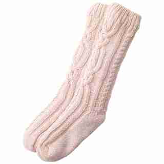 CHENILLE READING SOCKS DEEP MAUVE