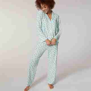 LOVE AND LORE ESSENTIAL SLEEP SET CLOUDS AQUA MEDIUM-LARGE